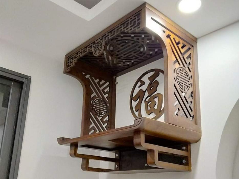 Mẫu bàn thờ treo tường đẹp hiện đại BTT0012