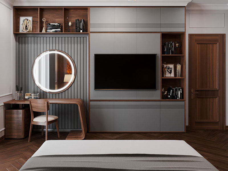 Bàn phấn kết hợp bàn làm việc BP18