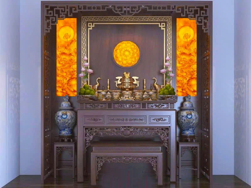 Bàn thờ chung cư đẹp hiện đại BCC0013