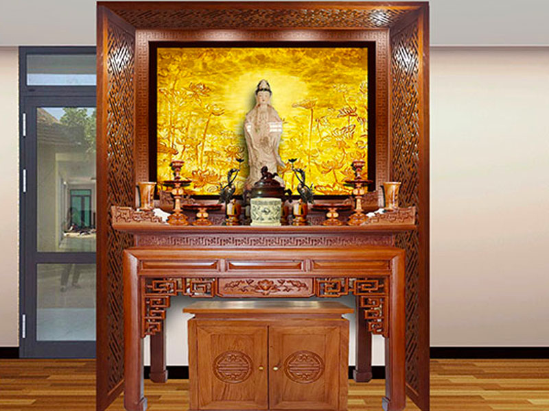 Bàn thờ phật 2 tầng TP008