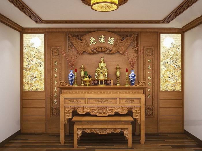 Bàn thờ phật tại gia TP002