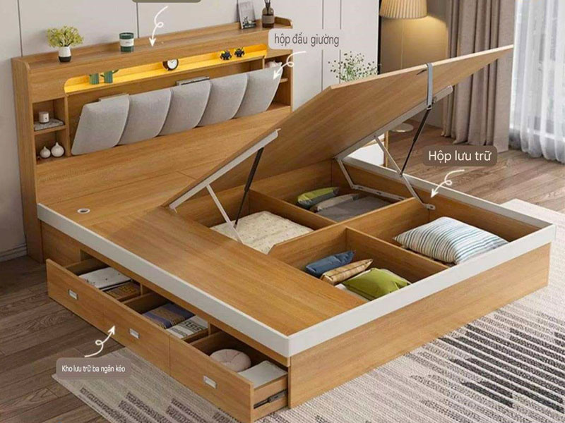 Giường ngủ gỗ công nghiệp an cường GCN41