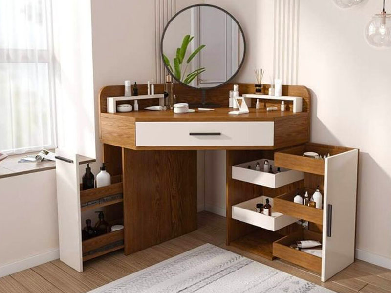 Làm bàn trang điểm bằng gỗ công nghiệp BTD0019
