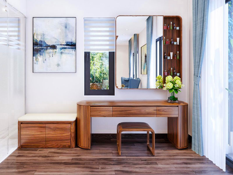 Mẫu bàn phấn gỗ đẹp BP12