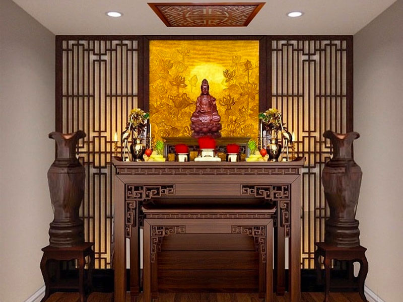Mẫu bàn thờ phật đẹp TP0015
