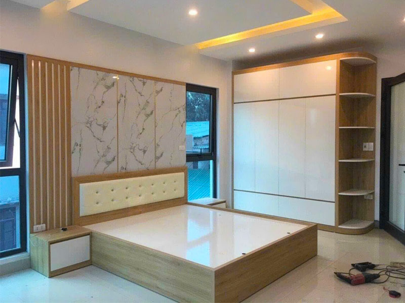 Mẫu giường tủ gỗ công nghiệp đẹp GCN8