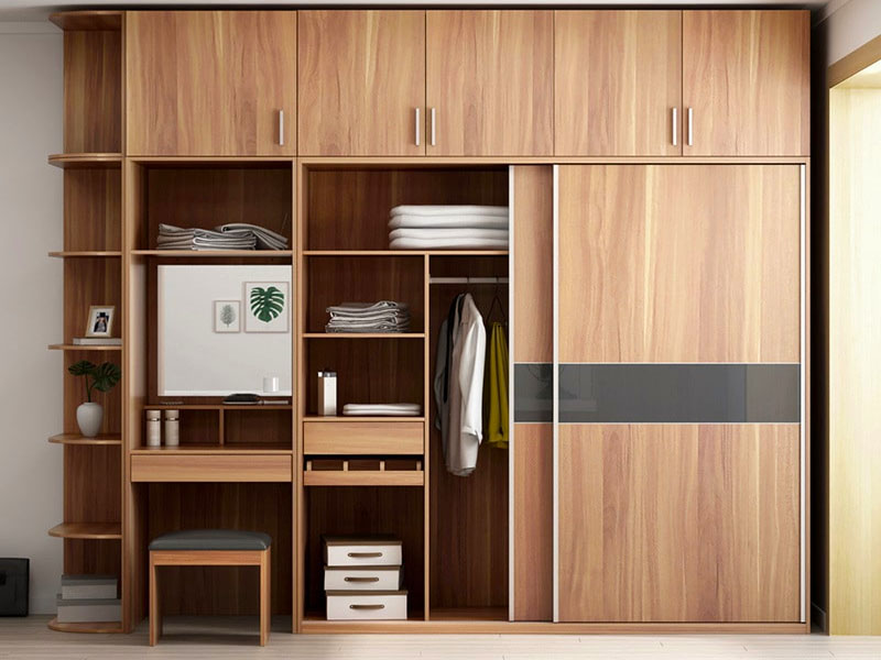 Mẫu tủ quần áo gỗ hiện đại TQA0016