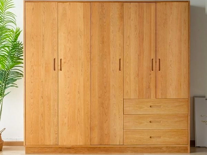 Mẫu tủ quần áo gỗ tự nhiên 5 cánh TQA0036