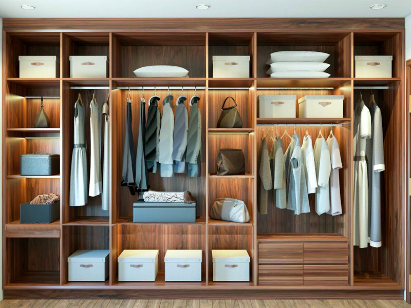 Mẫu tủ quần áo gỗ tự nhiên hiện đại TQA009