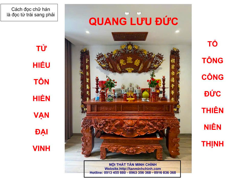 Sập thờ gỗ hương ST0019