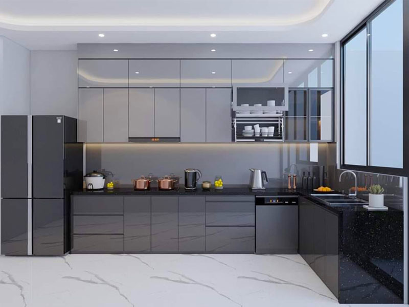 Tủ bếp gỗ công nghiệp hiện đại TB0026