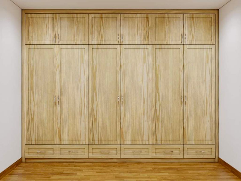 Tủ quần áo gỗ sồi hiện đại TQA0048