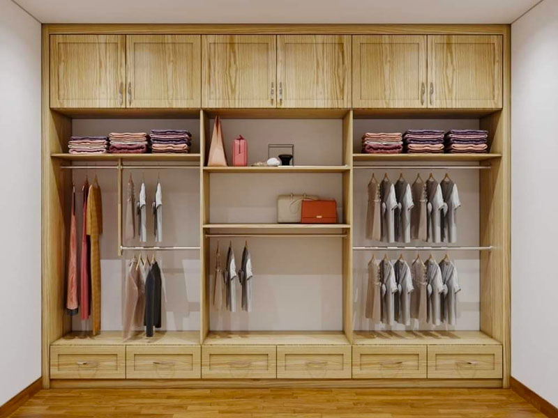 Tủ quần áo gỗ sồi TQA0026