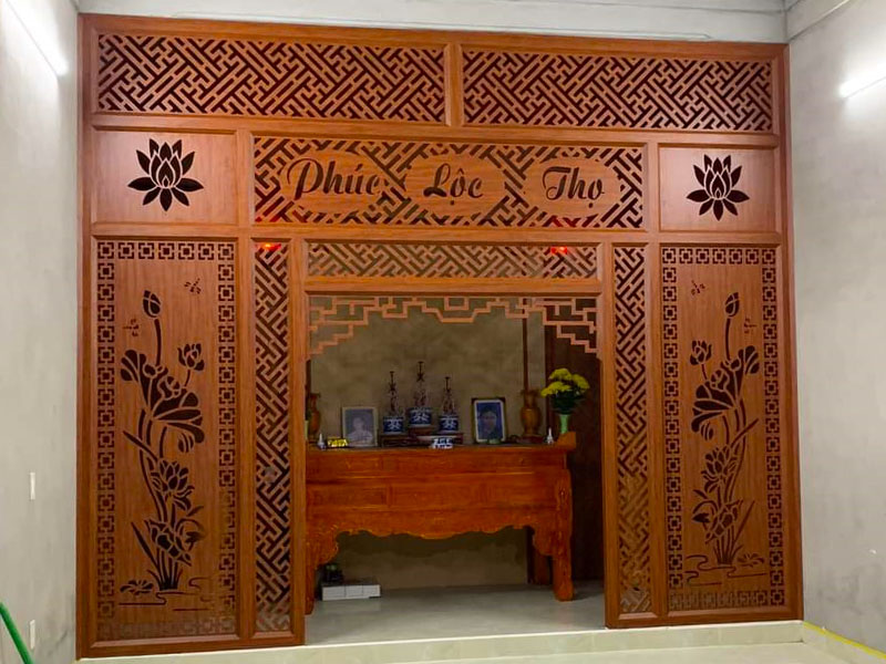 Vách bàn thờ đẹp VN006
