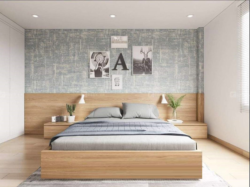 Vách ốp đầu giường gỗ công nghiệp GCN65